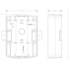 Eaton ELSPKBB-R Wheelock Eluxa LED Speaker Surface Backbox, Ceiling, Red