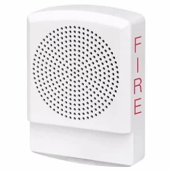 Eaton ELSPKW Wheelock Eluxa LED High Fidelity Speaker, Wall, FIRE Lettering, 24VDC, White